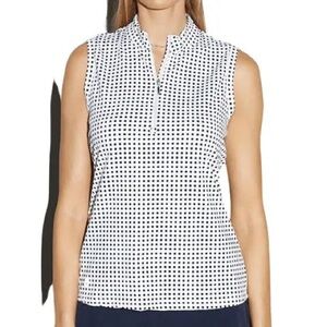 GG Blue Sport Women’s Golf Sleeveless Polo Cubed Tank Size XS